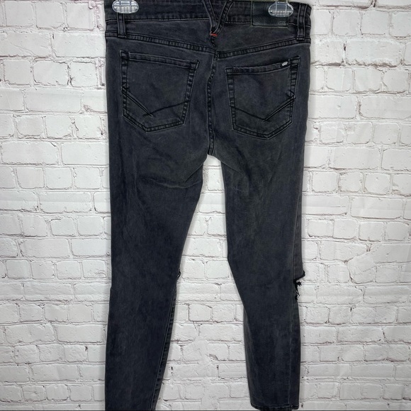 Vans Black Distressed Skinny Jeans Size 3 Size 26 - Picture 3 of 4